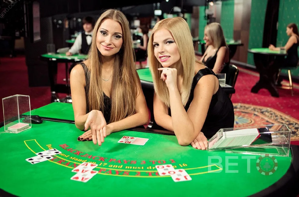 Meja roulette dalam suasana kasino live